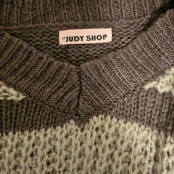 Brown Striped Sweater M - Picture 2 of 3